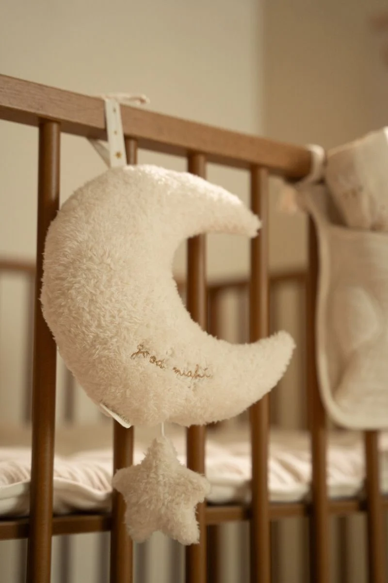 Luna con estrellas Musical Newborn Natural · Little Dutch