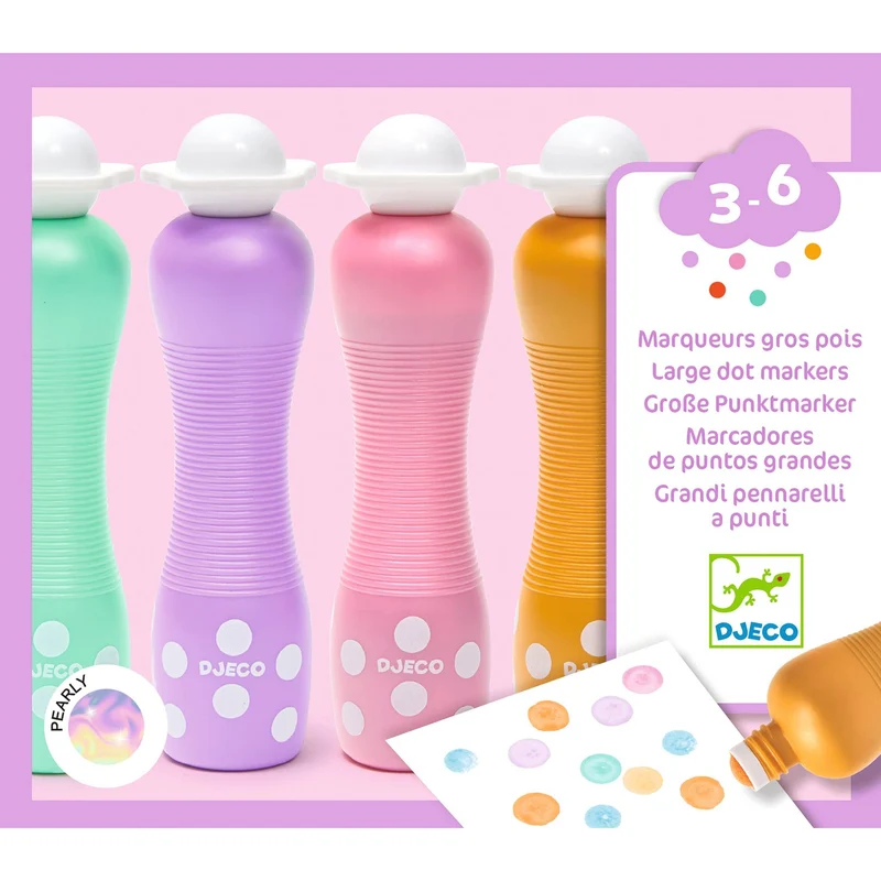 Marcadores de puntos (4 ud) Pearly · DJECO