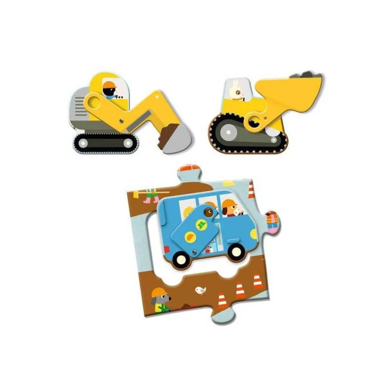 Puzzle Gigante Sitio de Construcción · Djeco
