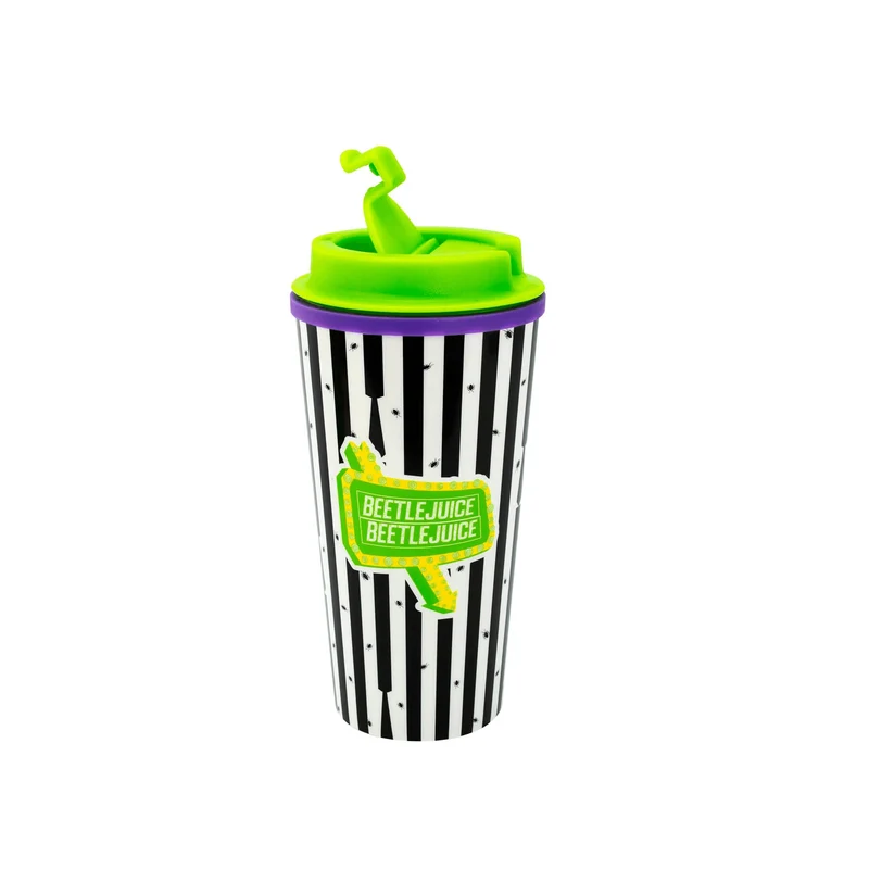 Vaso Térmico con Tapa de Rosca 'Beetlejuice'