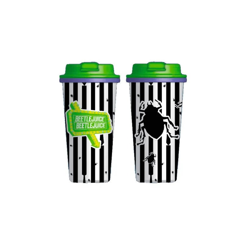 Vaso Térmico con Tapa de Rosca 'Beetlejuice'