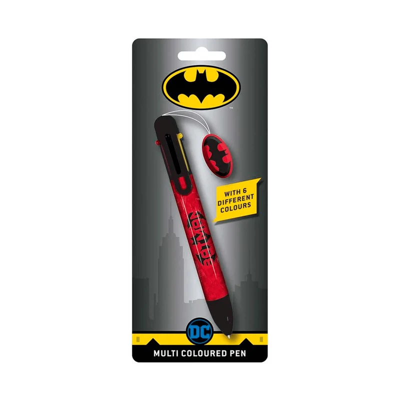 DC Comics Batman Bolígrafo Multicolor Rojo
