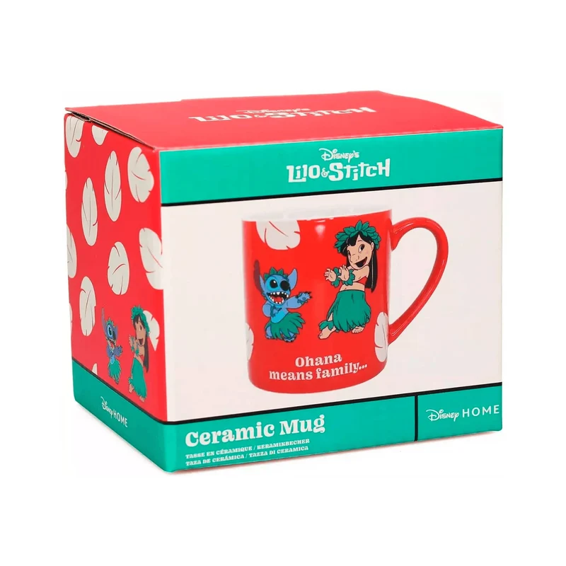 Taza de Cerámica Disney - Lilo & Stitch 'Ohana Means Family'