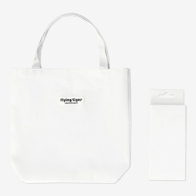 Colour-your-own small tote bag. With markers