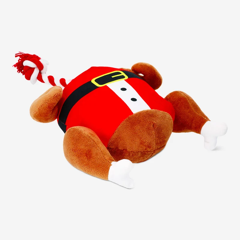 Pet toy - Turkey with Santa outfit