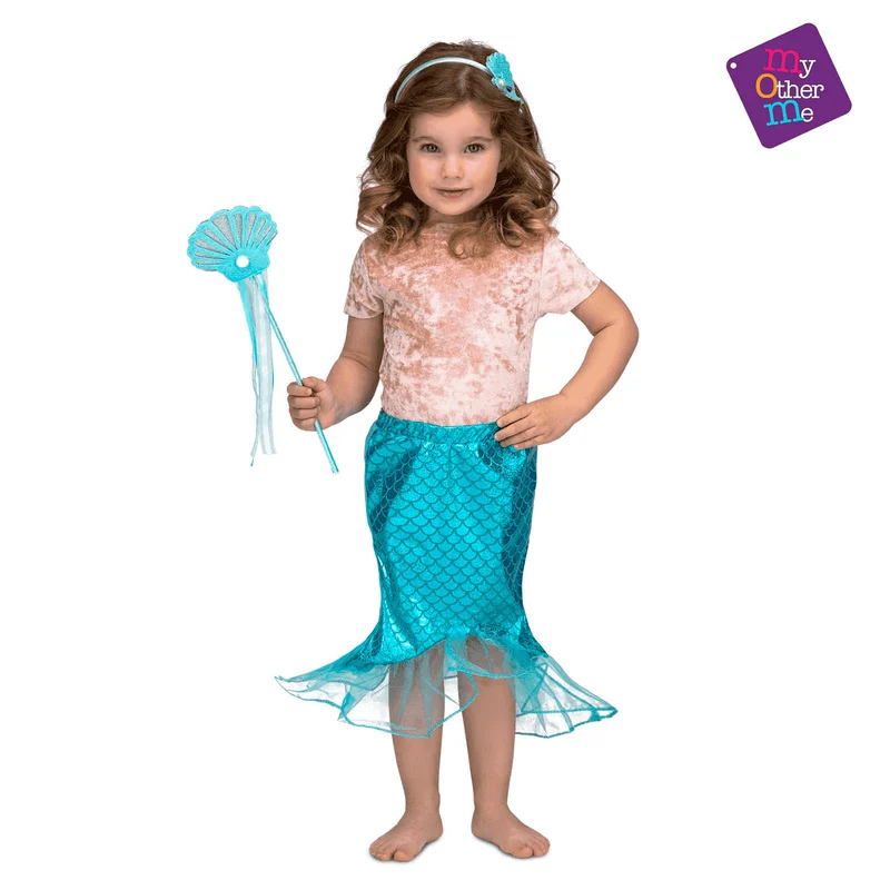 Tutú Sirena color azul para disfraz