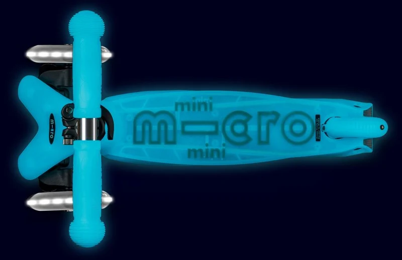 Patinete Mini Deluxe Glow LED · Aqua