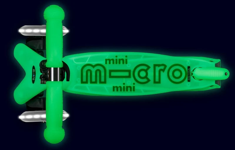 Patinete Mini Deluxe Glow LED · Verde Lima