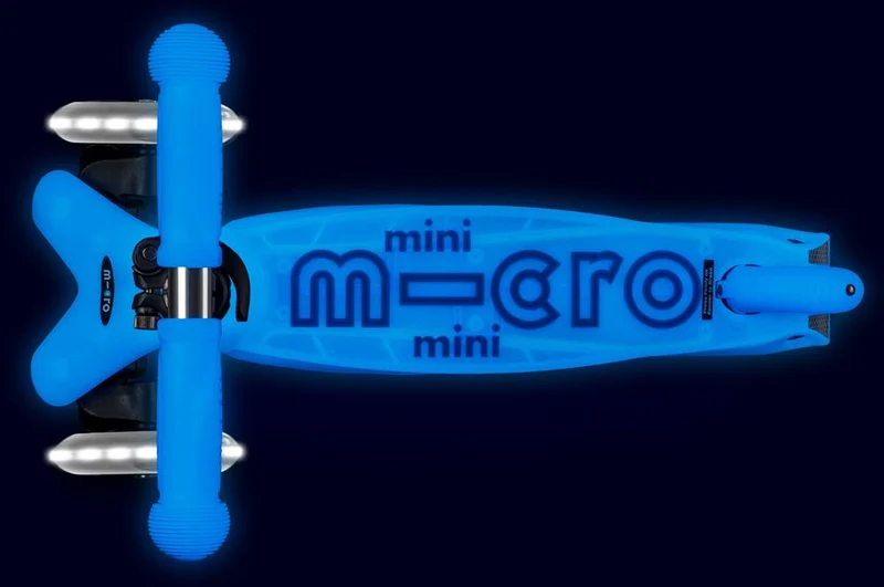 Patinete Mini Deluxe Glow LED · Azul