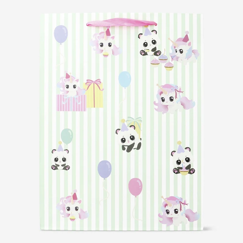 Gift bag with birthday animals - Large