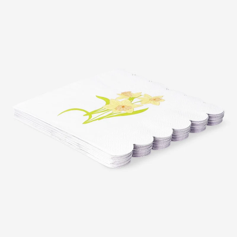 Napkin with daffodils - 16 pcs