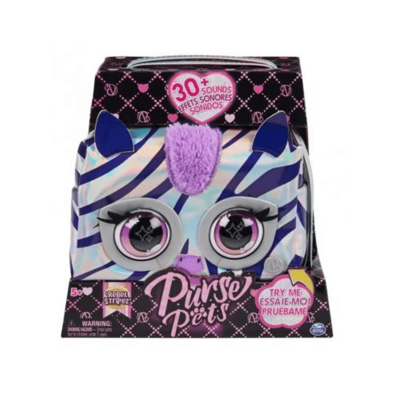 Purple Pets Bolso Metallic Magic Zebra