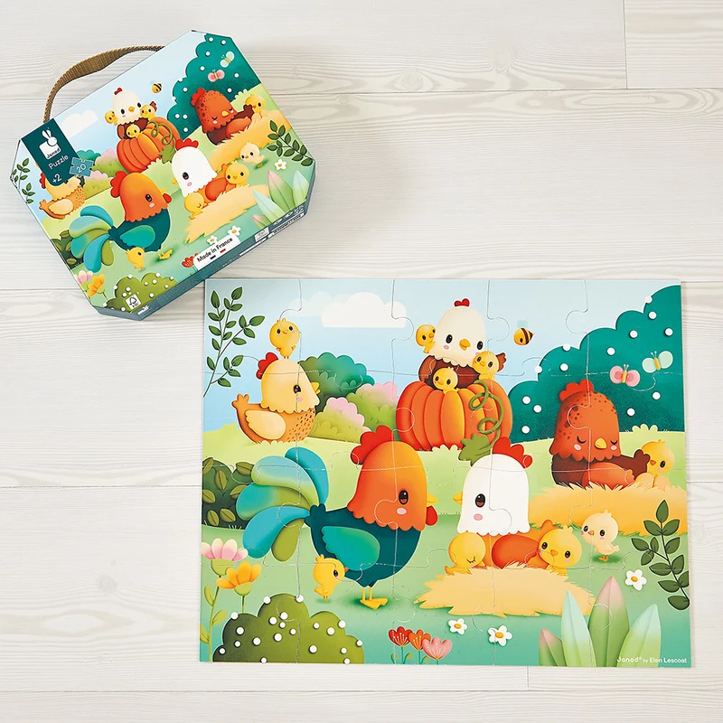Puzzle 20 piezas - Bienvenidos al Corral · Janod
