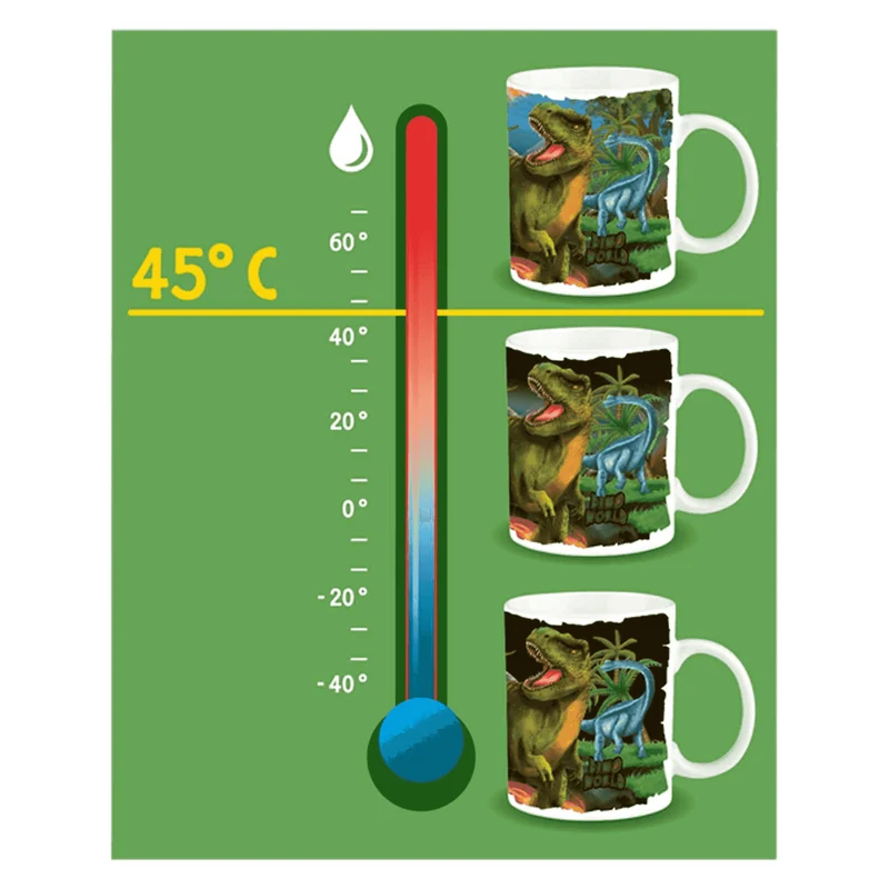 Dino World Taza con Efecto Térmico 320 ml