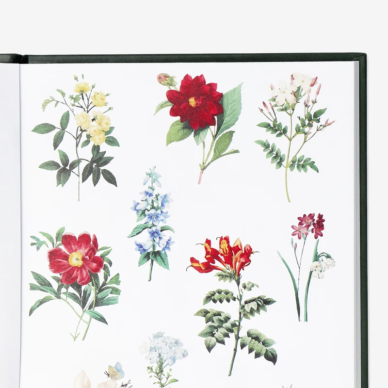 Sticker book with flowers
