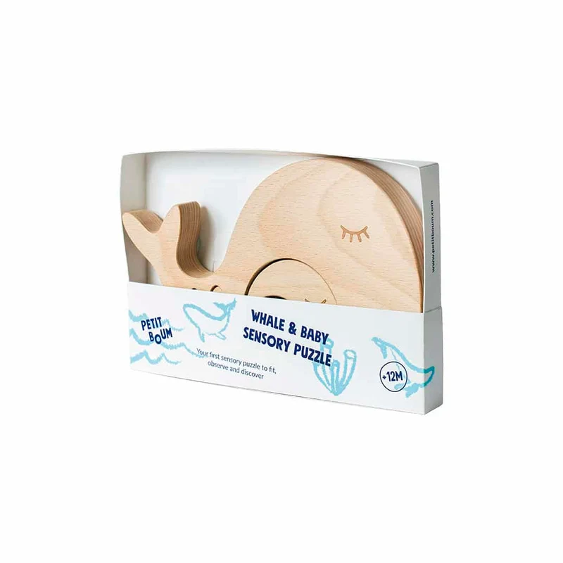 Petit Boum · Sensory Puzzle Whale & Baby