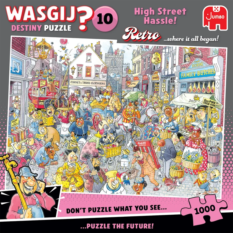 Wasgij Retro Destiny 10 - High Street Hassle! (1000 pieces)