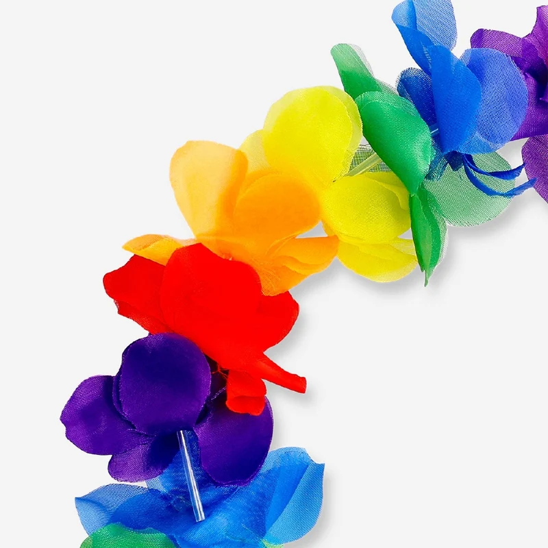Rainbow flower necklace
