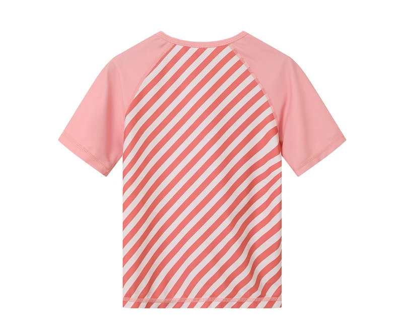 Camiseta Protección Solar Manga Corta · Stripes Bloom & Blush