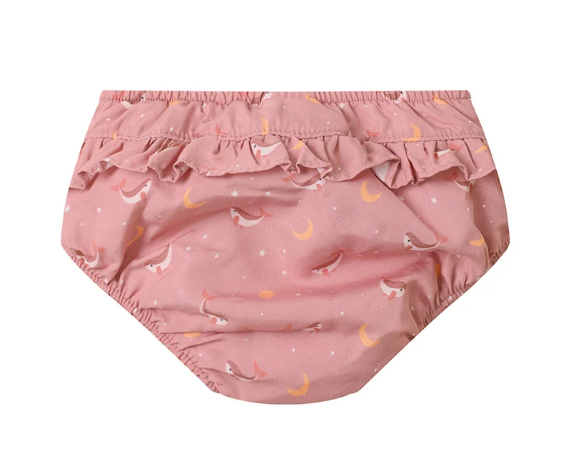 Bañador pañal volantes · Whale Pink