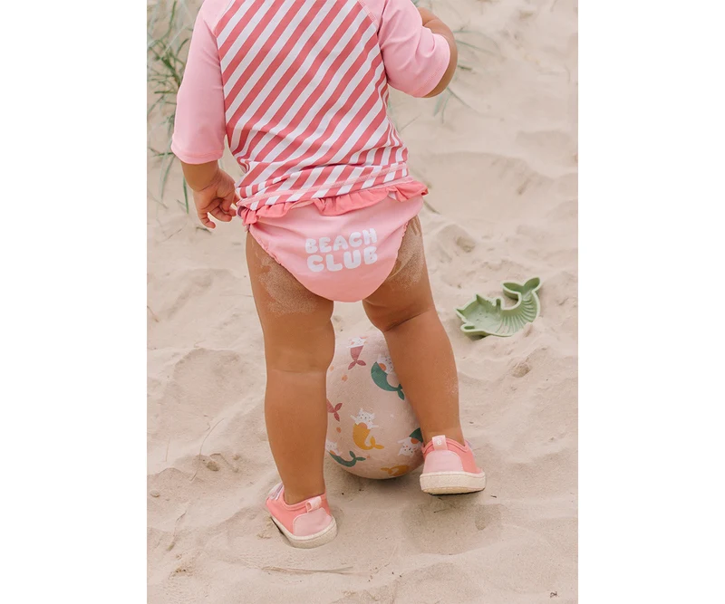 Bañador pañal volantes · Stripes Bloom & Blush