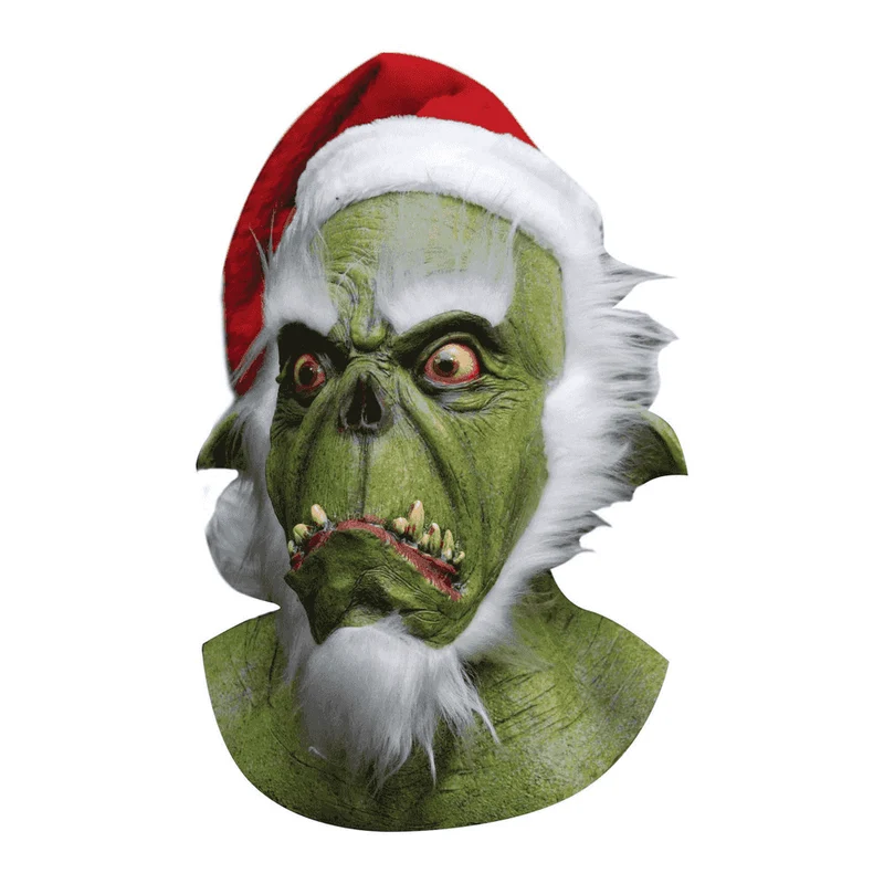 Máscara Papá noel verde color verde para disfraz