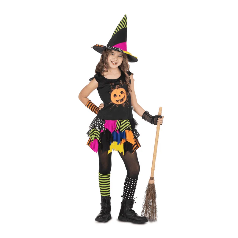 Disfraz de Brujita calabaza 7-9 años infantil