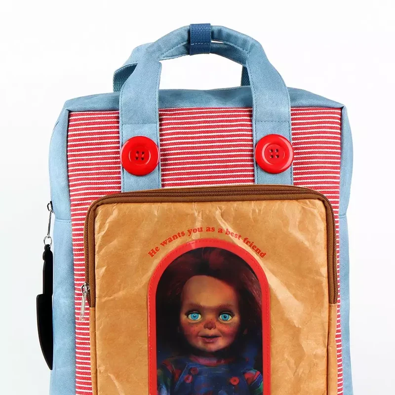 Mochila casual Chucky de polipiel – estilo terrorífico