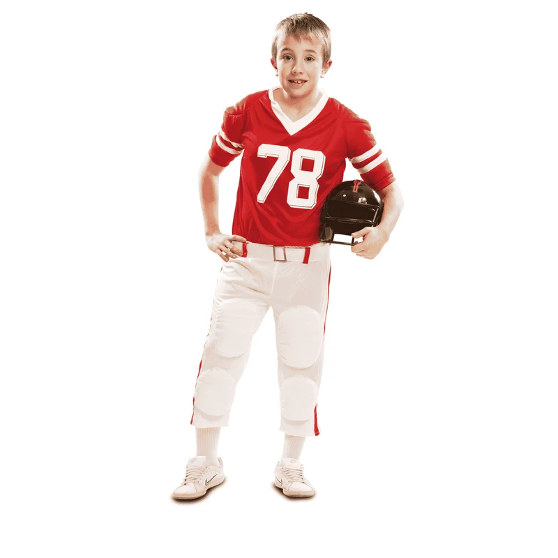 Disfraz de Jugador rugby rojo 3-4 años infantil