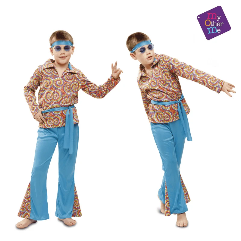 Disfraz de Psychedelic hippie 5-6 años infantil