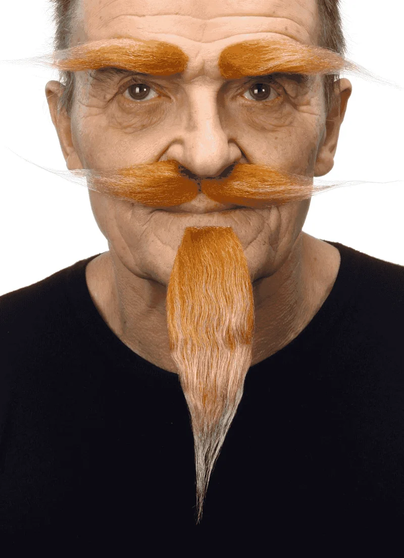 Bigote Cejas, barba, bigote, perilla para disfraz