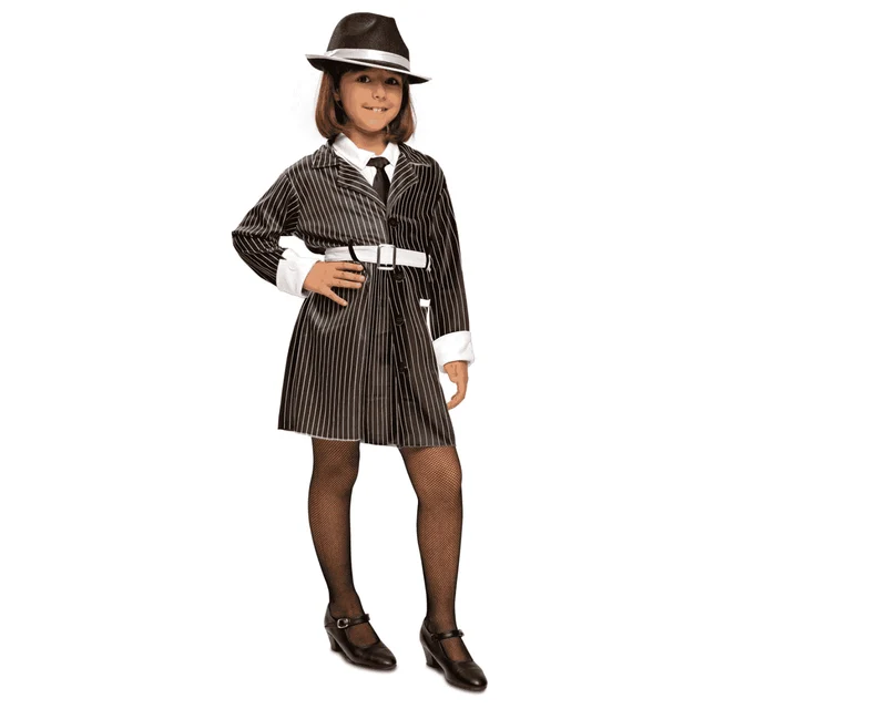 Disfraz de Gangster 3-4 años niña infantil