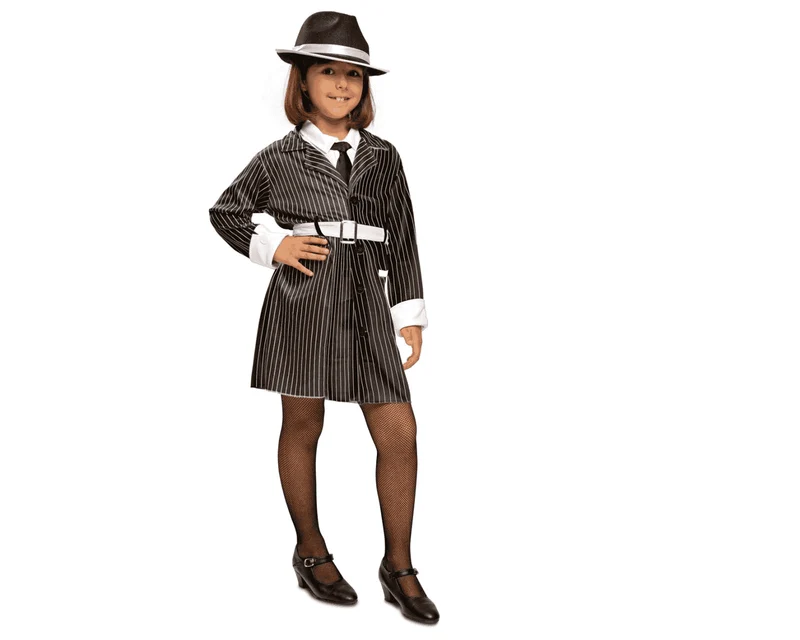 Disfraz de Gangster 7-9 años niña infantil