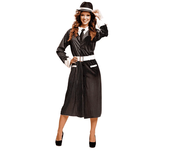 Disfraz de Gangster mujer adulto talla S