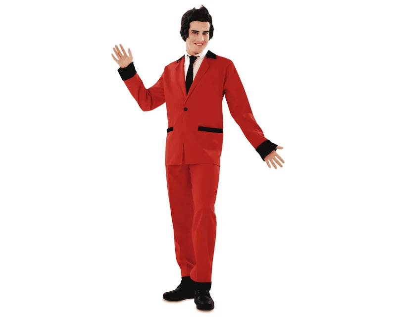 Disfraz de Rockabilly rojo ml hombre adulto talla ML