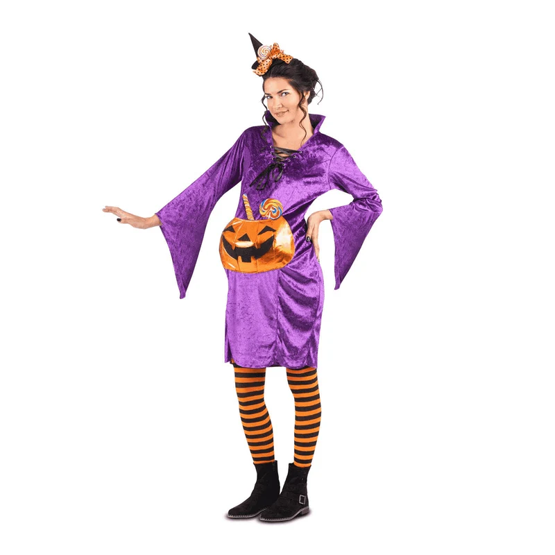 Disfraz de Bruja calabaza adulto talla M