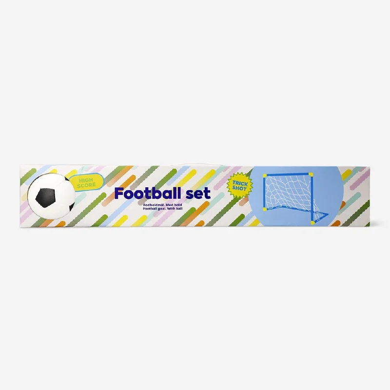 Football goal with ball
