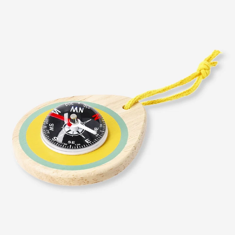 Wooden toy compass