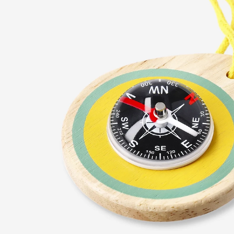 Wooden toy compass