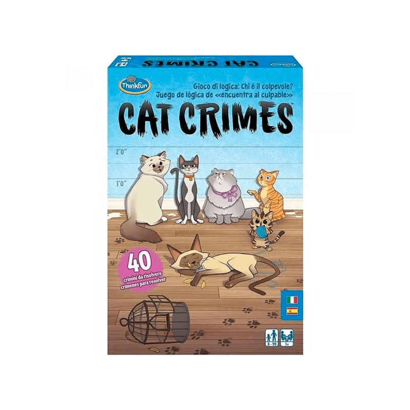 Ravensburger Cat Crimes, 40 Crimenes Para Resolver, Juego de Lógica para Niños Edad 8+ Años, ThinkFu