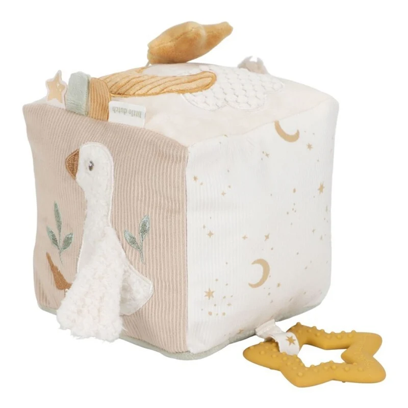 Cubo Blandito de Actividades Newborn Natural · Little Dutch