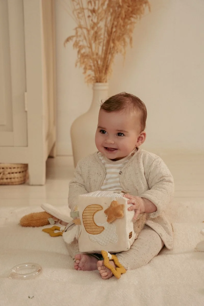 Cubo Blandito de Actividades Newborn Natural · Little Dutch