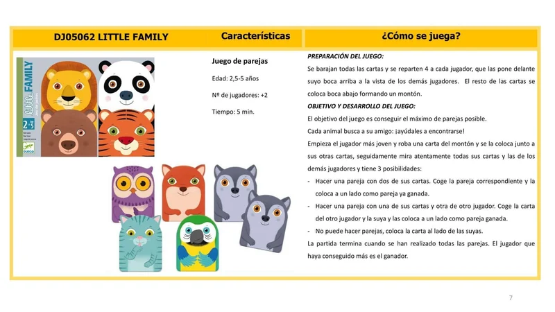 Little Family - Juego de mesa - Djeco - 2-4 jugadores - 2+ años - 10 min
