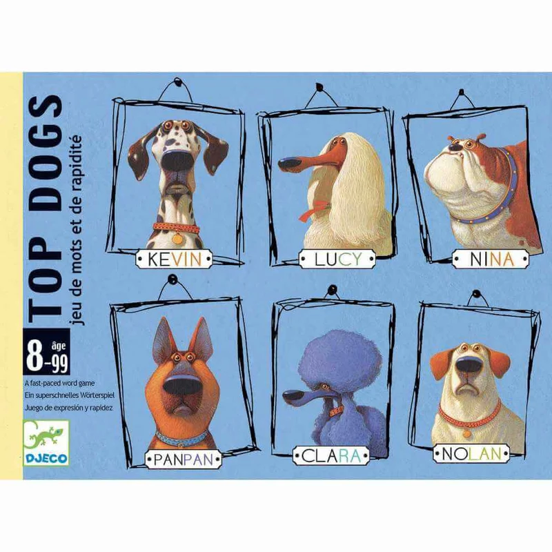 Top Dogs - Juego de mesa - Djeco - 2-3 jugadores - 8+ años - 20 min