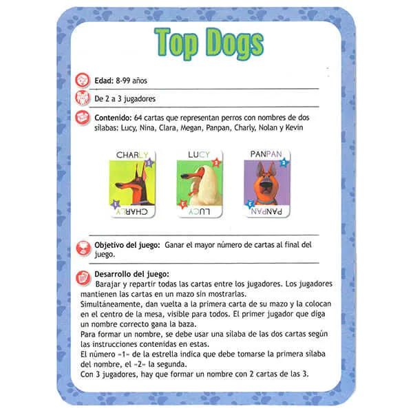 Top Dogs - Juego de mesa - Djeco - 2-3 jugadores - 8+ años - 20 min
