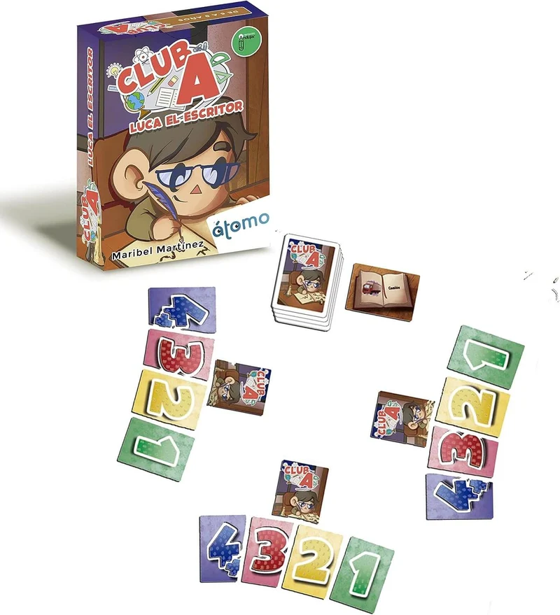 Luca el Escritor Club A - Juego de mesa - Atomo - 1-3 jugadores - 6+ años - 10 min