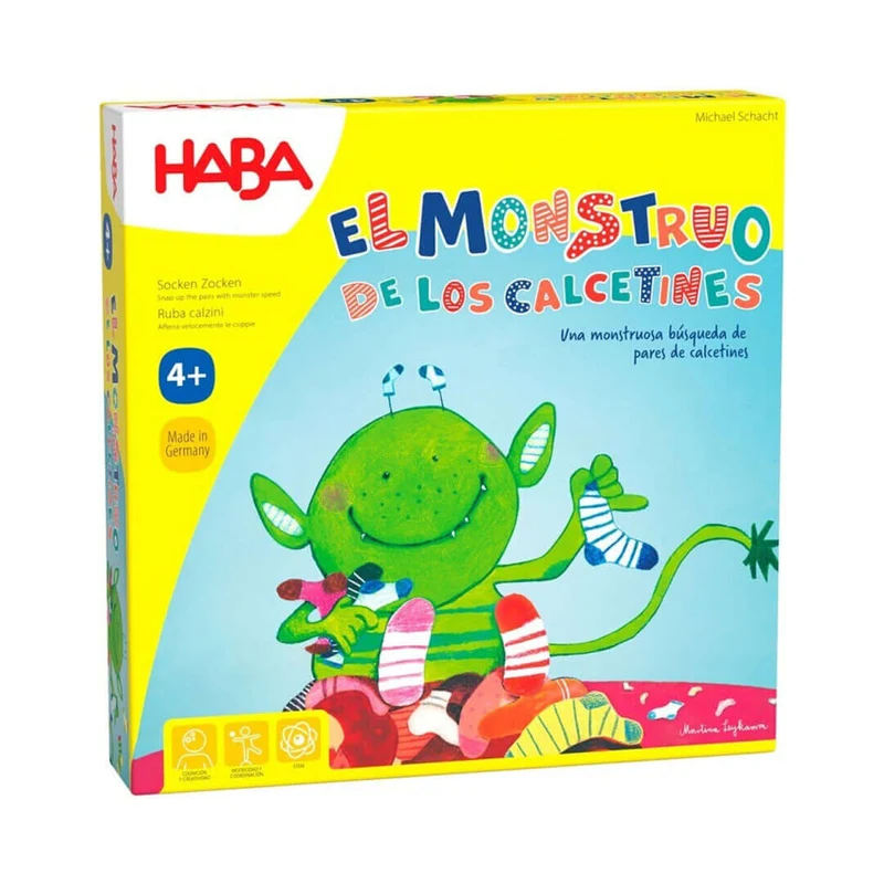 El monstruo de los calcetines - Juego de mesa - Haba - 2-6 jugadores - 4+ años - 10 min
