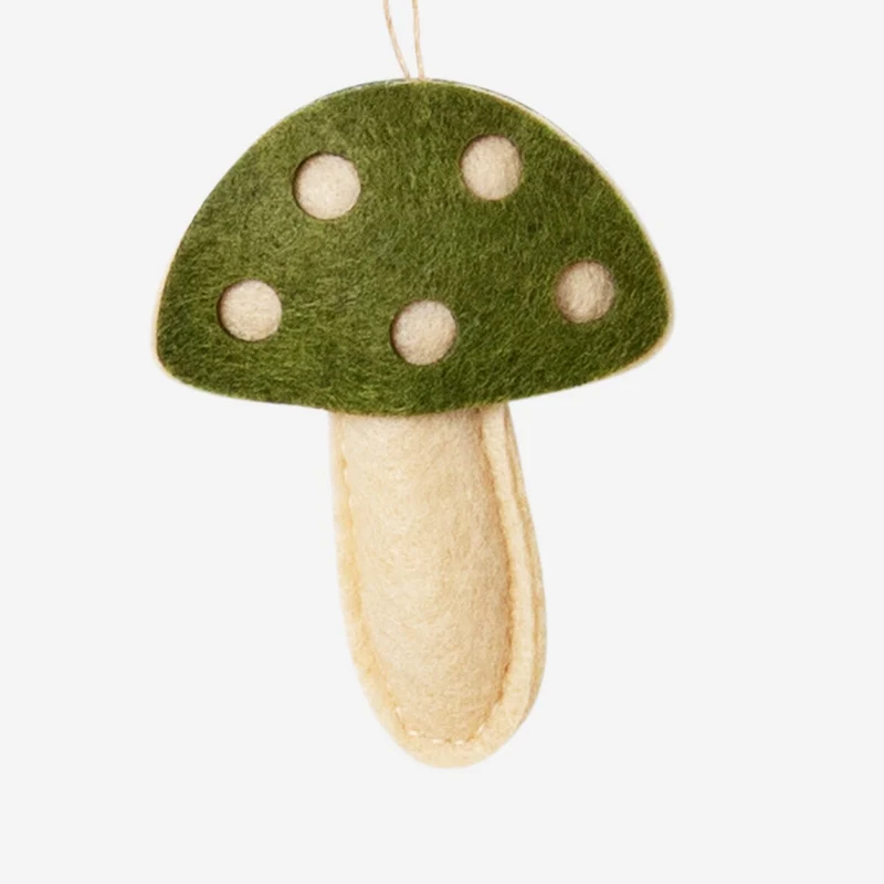 Small felt mushrooms for hanging - 4 pcs