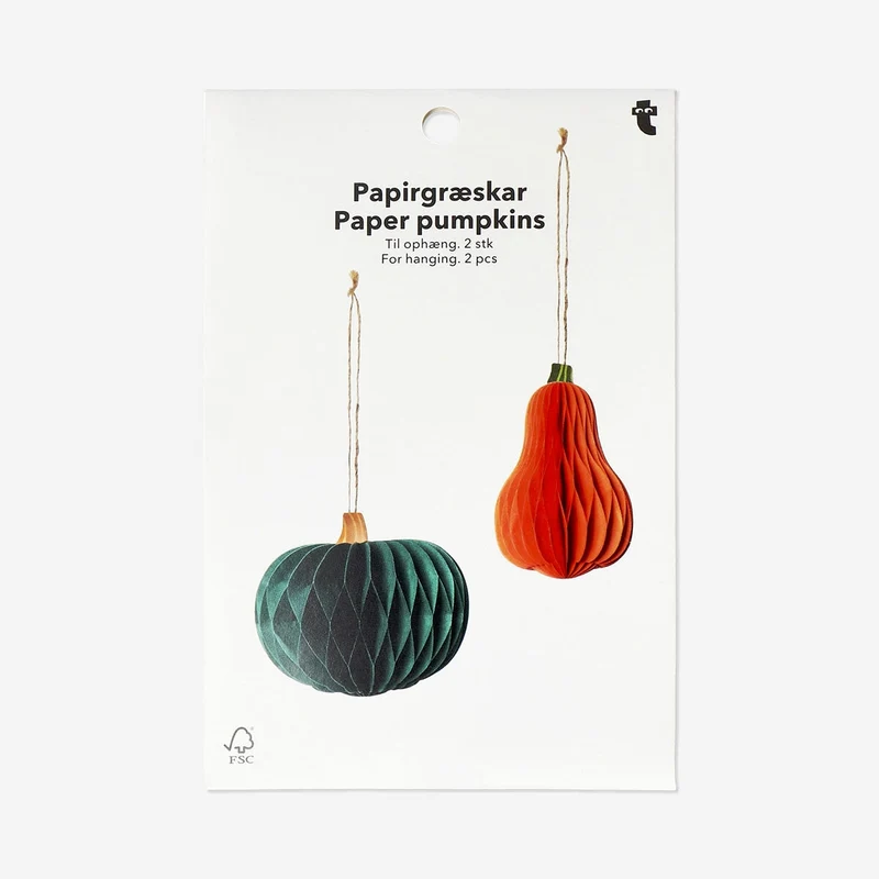 Hanging decorative pumpkins - 2 pcs