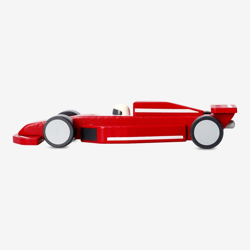 Wooden red racing car